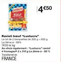 Monoprix Ravioli bœuf lustucru offre