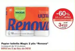 Monoprix Papier toilette magic 2 plis renova offre