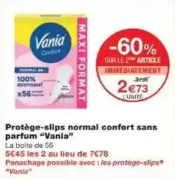 Monoprix Protège-slips normal confort sans parfum vania offre