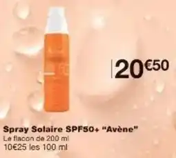 Monoprix Spray solaire spf50+ avène offre