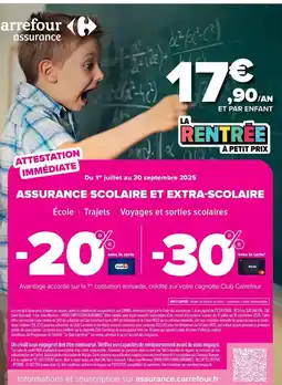 Carrefour Drive Assurance scolaire et extra-scolaire offre