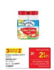 METRO Bridélice - crème entière u.h.t offre