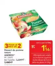 METRO Andros - dessert de pomme nature offre