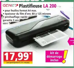 Norma GENIE Plastifieuse LA 200 offre