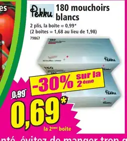 Norma 180 mouchoirs blancs offre