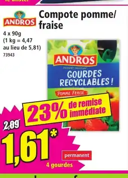 Norma ANDROS Compote pomme fraise offre