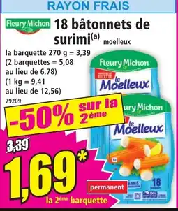 Norma FLEURY MICHON 18 bâtonnets de surimi offre