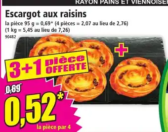 Norma Escargot aux raisins offre