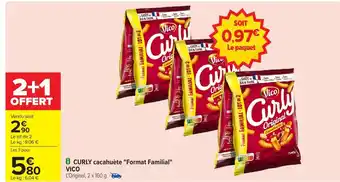 Carrefour VICO CURLY cacahuète "Format Familial offre