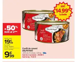 Carrefour DELPEYRAT Confit de canard offre