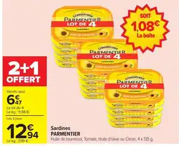 Carrefour PARMENTIER Sardines offre