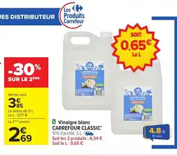 Carrefour CARREFOUR CLASSIC Vinaigre blanc offre
