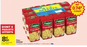 Carrefour PANZANI Pâtes offre
