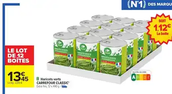 Carrefour Carrefour classic haricots verts offre