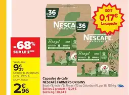 Carrefour NESCAFÉ FARMERS ORIGINS Capsules de café offre