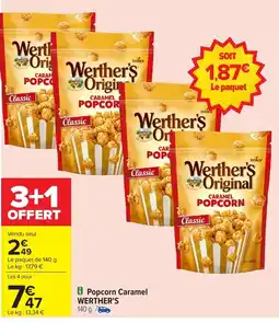 Carrefour WERTHER'S Popcorn Caramel offre