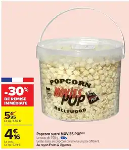 Carrefour MOVIES POP Popcorn sucré offre