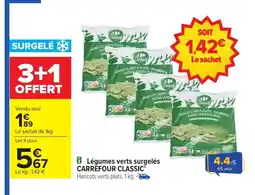 Carrefour CARREFOUR CLASSIC Légumes verts surgelés offre