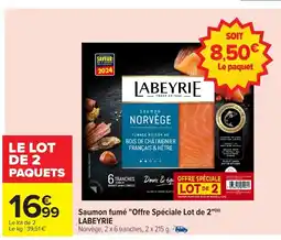 Carrefour LABEYRIE Saumon fumé Offre Spéciale Lot de 2 offre