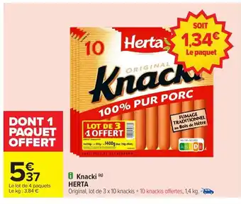 Carrefour HERTA Knacki offre