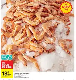 Carrefour Crevette rose cuite ASC offre