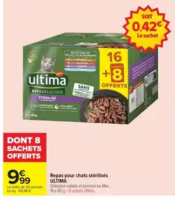 Carrefour ULTIMA Repas pour chats stérilisés offre