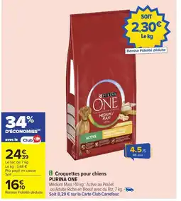 Carrefour PURINA ONE Croquettes pour chiens offre