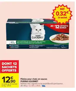Carrefour PURINA GOURMET Pâtées pour chats en sauces offre
