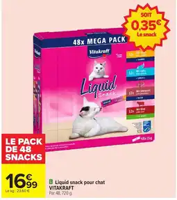 Carrefour VITAKRAFT Liquid snack pour chat offre