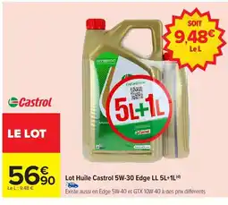 Carrefour Lot Huile Castrol 5W-30 Edge offre