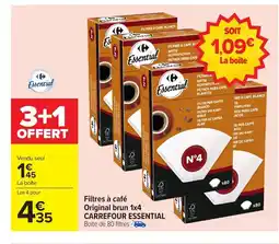 Carrefour Original brun 1x4 Filtres à café offre