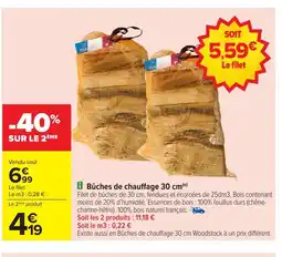 Carrefour Bûches de chauffage offre