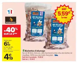 Carrefour Bûchettes d'allumage offre