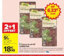 Carrefour CARREFOUR Ecorces de pin offre