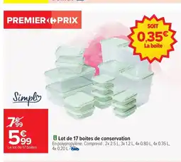 Carrefour Lot de 17 boites de conservation offre
