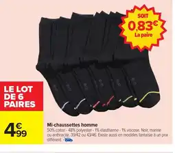 Carrefour Mi-chaussettes homme offre