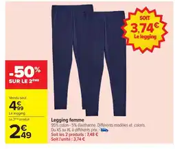 Carrefour Legging femme offre