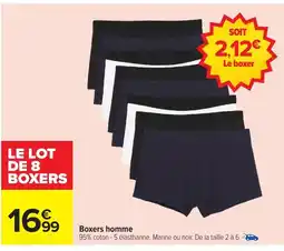 Carrefour Boxers homme offre