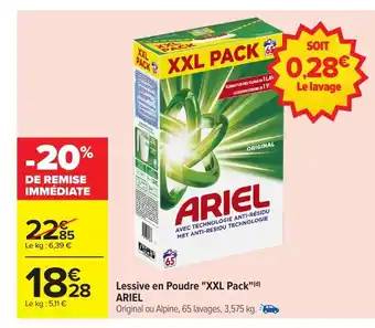 Carrefour ARIEL Lessive en Poudre XXL Pack offre