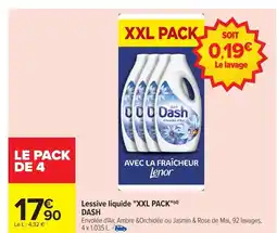 Carrefour DASH Lessive liquide XXL Pack offre
