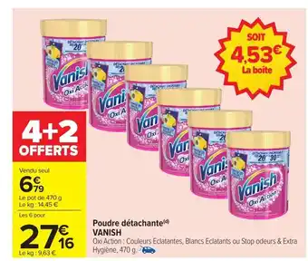Carrefour VANISH Poudre détachante offre