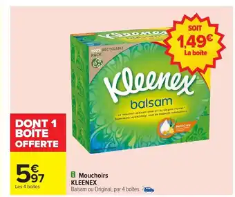 Carrefour KLEENEX Mouchoirs offre