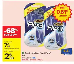Carrefour BIC Rasoirs jetables Maxi Pack offre