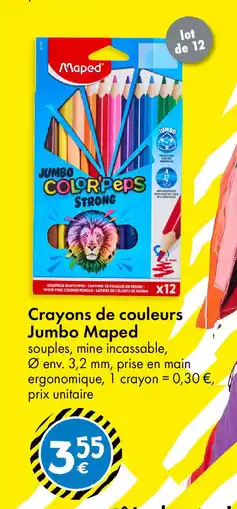 TEDi MAPED Crayons de couleurs Jumbo offre