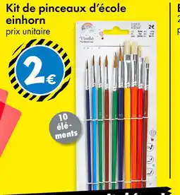 TEDi Kit de pinceaux d'école einhorn offre