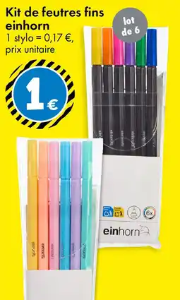 TEDi Kit de feutres fins einhorn offre