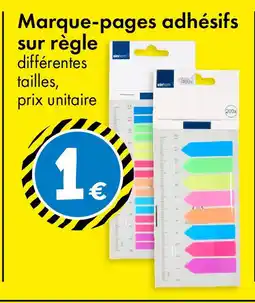 TEDi Marque-pages adhésifs sur règle offre