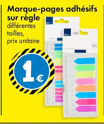 TEDi Marque-pages adhésifs sur règle offre