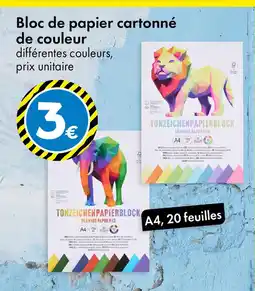 TEDi Bloc de papier cartonné de couleur offre