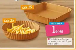 Kandy Lot de feuilles de cuisson pour Air fryer offre